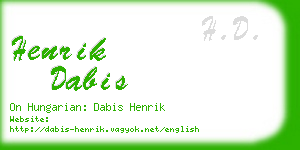 henrik dabis business card